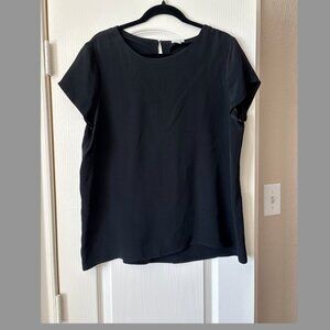 Cuyana Silk Tee Black Size Large